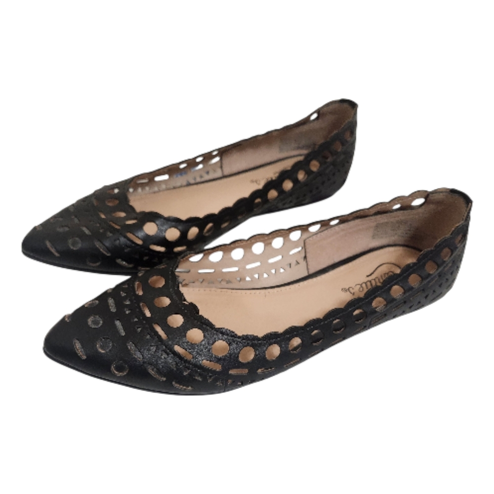 Candie's Shoes Slip On Flats Womens 7 Black Geometric Cut-Out Design Balletcore - Picture 8 of 9